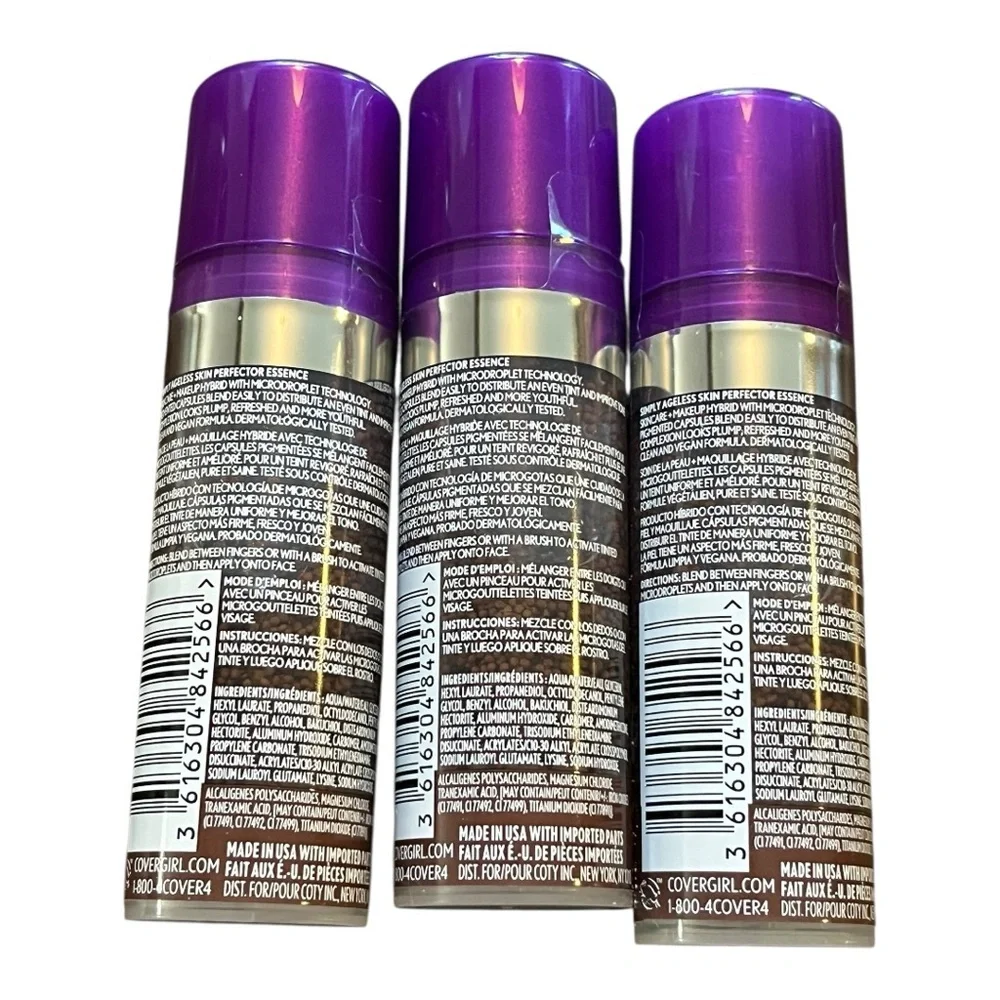 3  Covergirl Simply Ageless Skin Perfector Essence in Shade 70 - Rich